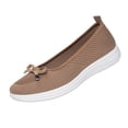thumbnail image 3 of YHAJDS Fashion Shoes for Women Plus Size Solid Color Knit Mesh Breathable Daily Walking Loafers Flats, 3 of 10