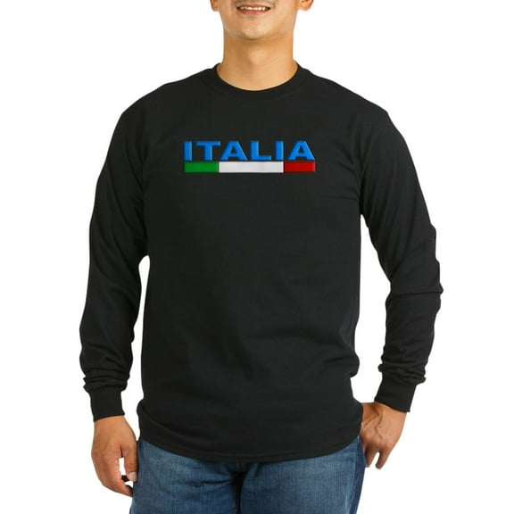 CafePress - Italy,Italia Long Sleeve Dark T Shirt Men's - Long Sleeve Dark T-Shirt