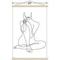 thumbnail image 3 of Woman - Continuous Line Drawing Wall Poster with Magnetic Frame, 22.375" x 34", 3 of 6