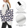 thumbnail image 3 of Pofeuu Cute Basebal Print Reusable Grocery Bags - Washable, Foldable, Packable Tote, Large Handles, Heavy Duty, Zippered Top Pouch, 3 of 8