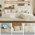 thumbnail image 6 of Wiilayok 134" Cloud Sectional Couch with L-Shape Chaise,Modern Modular Sofa with Fluffy Chenille Deep Seat, Oversized Boneless Upholstered Couches for Living Room Bedroom,No Assembly, Beige, 6 of 10