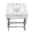 thumbnail image 5 of Modway Gridiron 24" Stainless Steel Bathroom Vanity in White/Silver, 5 of 8