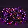 thumbnail image 3 of DAZZLE BRIGHT Halloween 300 LED String Lights, 100FT String Lights with 8 Lighting Modes, Halloween Decorations for Party Carnival Supplies, Outdoor Yard Garden Decor (Purple & Orange), 3 of 10