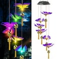 thumbnail image 1 of AMERTEER Solar Butterfly Wind Chimes, Color Changing Solar Wind Chime Outdoor Waterproof Butterfly LED Solar Lights, Gifts for Mom Grandma Birthday Night Party Yard Garden Hanging Decoration, 1 of 7