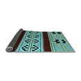 thumbnail image 2 of Ahgly Company Indoor Square Southwestern Light Blue Country Area Rugs, 7' Square, 2 of 4
