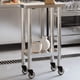 thumbnail image 2 of Mesa de trabajo de cocina VidaXL de acero inoxidable con ruedas de 55 x 30 x 85 cm, 2 of 9