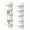 White-5 Tier（2 Pack）, variant on 2 Pack 5 Tier Wall Shelf Unit - Narrow Smooth Laminate Finish - Vertical Column Wall Decor Mount Floating Storage Home Decor Organizer Tall Tower Utility Shelf for Bedrooms, Living Rooms(White)