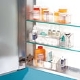 thumbnail image 2 of iDesign Med+ Medicine Cabinet and Vanity Organizer with 3 Compartments, Clear, 9" x 3" x 2", 2 of 5