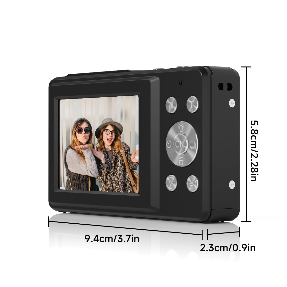 KEEPBERRY fhd Point and Shoot Digital Camera for Kids with , smile Capture, 20 Filters, Built-in Flash & Type-C Cable(Black)