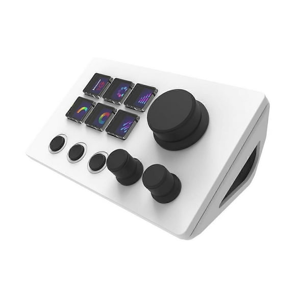 Pour StreamDeck Clavier Virtuel Bouton LCD 6 Touches Création de Contenu en Direct Contrôleur Bouton Personnalisé pour Windows/Android/IOS