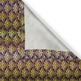 thumbnail image 3 of Ambesonne Yellow Damask Kitchen Curtains, Peacock Motif, 55"x39", Yellow and Purple, 3 of 3
