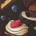 thumbnail image 4 of Yayeee Shower Curtain with Hooks 72"x72" Waterproof Fabric Bathroom Hanging Decor, Chocolate Cakes, 4 of 5
