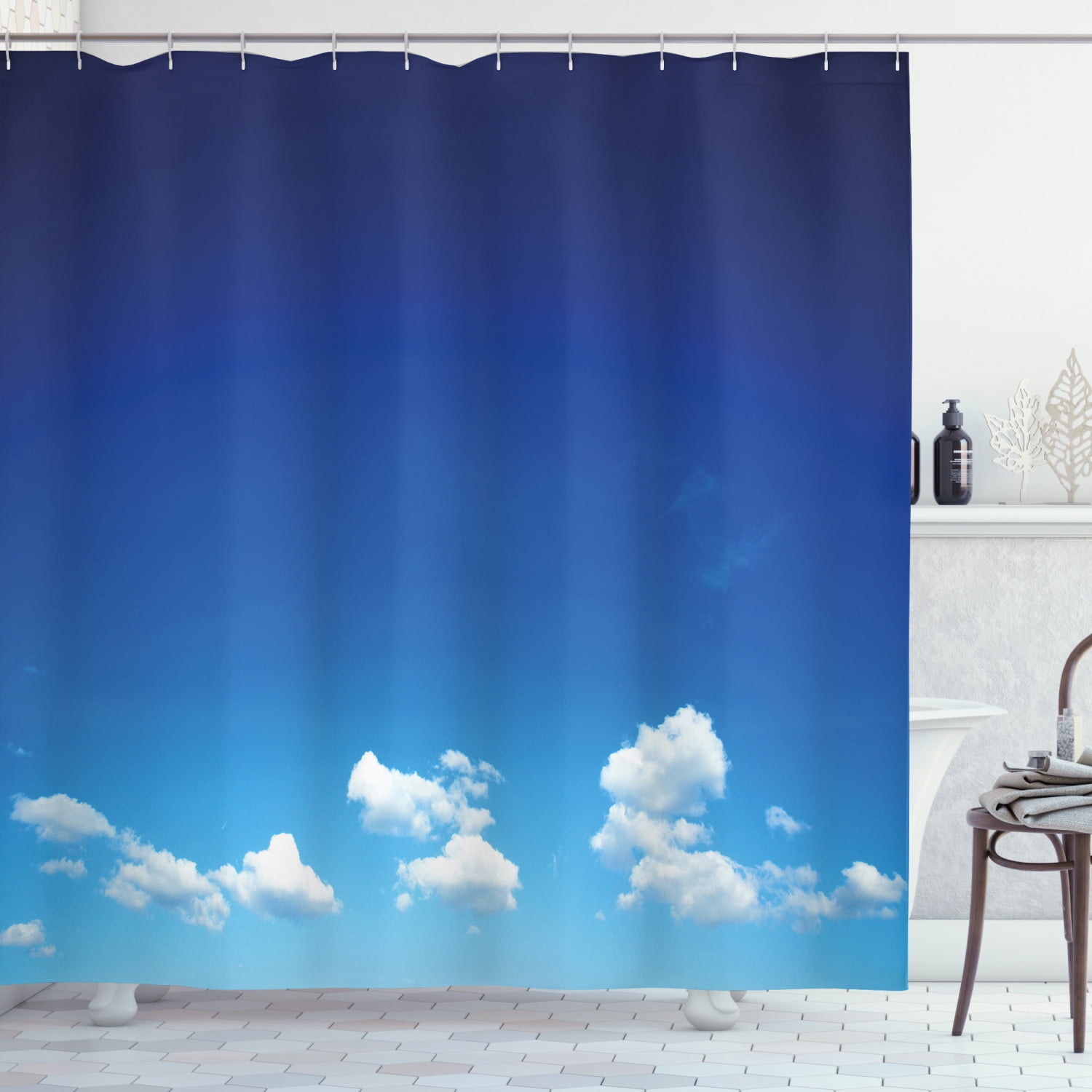 3D printed Blue sky Grassland Shower Curtain Waterproof Bathroom Home Windows 
