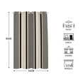 thumbnail image 5 of Black Beige Stripes Outdoor Curtains for Patio, Lines Modern Vertical Stripes Waterproof Outside Curtains Privacy Blackout Curtain for Porch Pergola Cabana, 1 Panel 54W x 95L Inch, 5 of 9