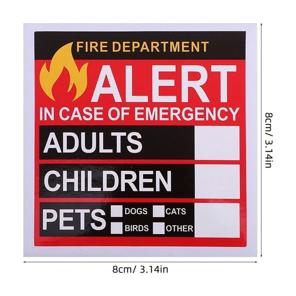 Tineasur Pet and People Safety Stickers Multi Easy Peel Stick for Windows 30Pcs