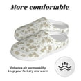 thumbnail image 6 of Lsque Vintage Stylized White Color Pattern Womens Comfort Cotton on Scuff With Memory Foam and Anti-skid Sole Slipper-46/47, 6 of 7
