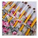 thumbnail image 2 of Cortina de pluma gouache con estampado de flores, bolsa creativa para bolígrafos, suministros de arte, bolsa para bolígrafos para estudiantes con 22 agujeros para pintar, 2 of 4