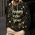thumbnail image 4 of COSFO Men Hoodies Happy New Year Athletic Oversized Flannel Hooded Sweatshirts Pullover Long Sleeve Loose Fit with Pocket Men Shirts, 4 of 6