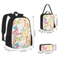 thumbnail image 2 of Fotbe Retro Colorful Butterfly Set Escolar 3 en 1 para Niños - Mochila Duradera con Lonchera Aislante y Estuche para Lápices - Mochila Escolar para Niños y Niñas, 2 of 7