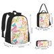 thumbnail image 2 of Easygdp Retro Colorful Butterfly Mochila para Niños y Niñas con Set de Caja de Almuerzo y Estuche para Lápices 3 en 1, Mochila Escolar Estampada para Adolescentes, 2 of 7