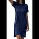 thumbnail image 2 of Vestido Camisero de Verano para Mujer, de Corta con Encaje, Informal, Cuello Redondo, Plisado, Azul XL, 2 of 7