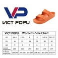 thumbnail image 5 of VICT POPU Womens Sandals Adjustable Double Buckle Strap Waterproof EVA Flat Slides，Orange,Sizes 8, 5 of 6