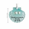 thumbnail image 3 of Horivan Handmade Sea Glass Heart Friendship Ornament, Beach Theme Keepsake Gift for Best Friend, Sister, Coworker, Christmas Tree Hanging Decoration with Inspirational Quote, 3 of 3