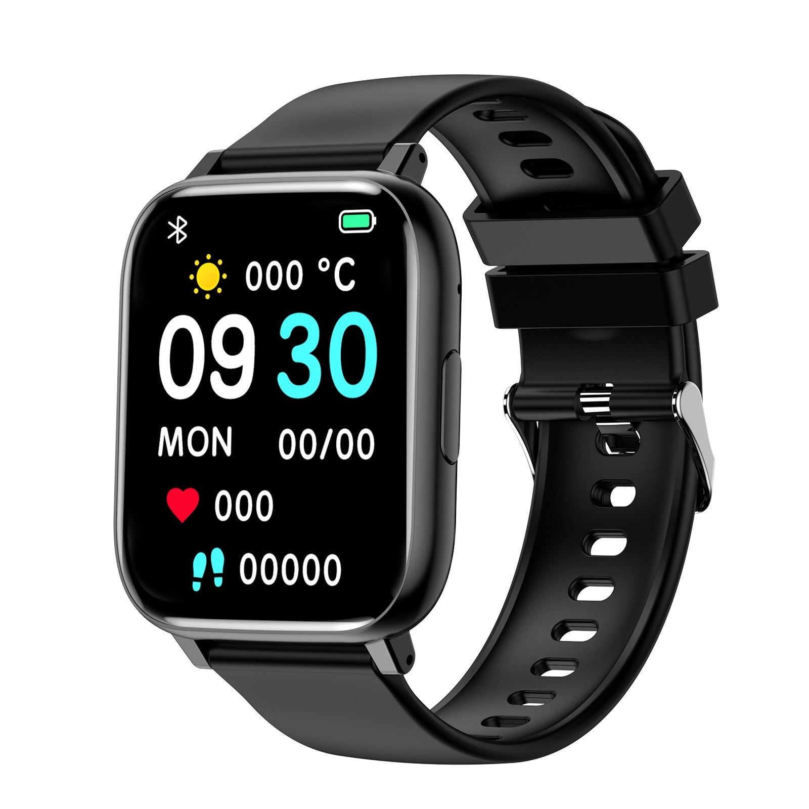 Nkmbld Fitness Watches for Women Multiple Motion Modes,Remote Control Photography,Full Screen Fitness Watch for Android & IOS, Black