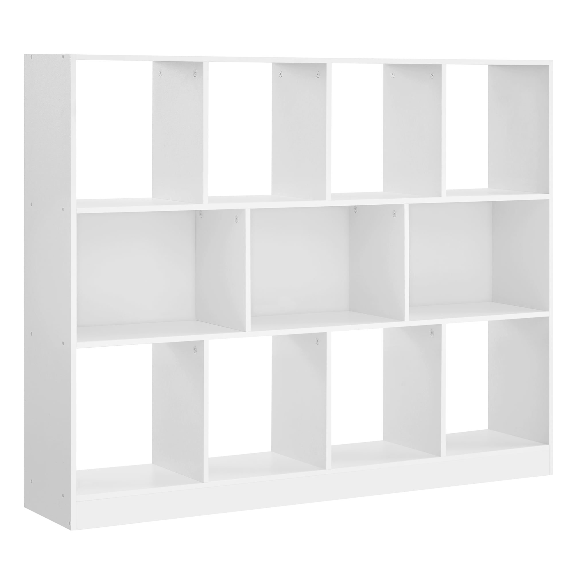 11-Cube Storage Organizer Bookcase Book Shelf Storage Cabinet for Study Bedroom Living Room White