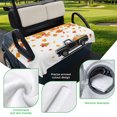 thumbnail image 5 of Golf Cart Seat Covers for 2 Seater,Thanksgiving Microfiber Cart Seat Towel Blanket,Fall Black Truck Orange Maple Leaves Retro Absorbent NonSlip Bench Seats Protector for Golf Course 51"x31", 5 of 9