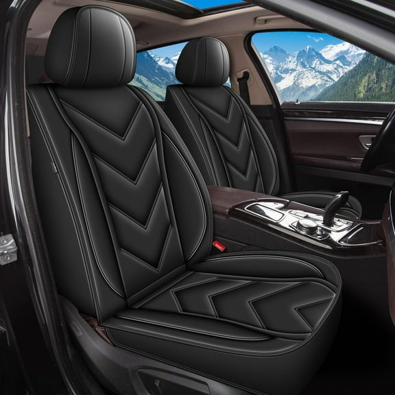DIKSOAKR Car Seat Covers Fit for Toyota Corolla 2020-2024 Full Set Seat Covers Waterproof Leather Seat Cover Cushion Protector Airbag Compatible (2 Row 5 Seat,Black)