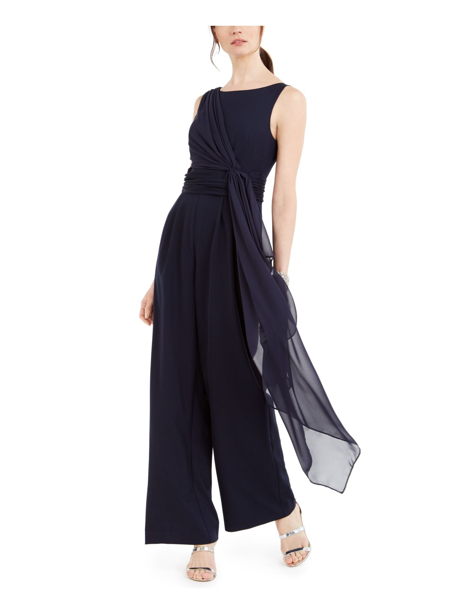 eliza j cascading tie jumpsuit