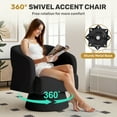 thumbnail image 6 of Homefun Swivel Accent Chair Modern Comfy Teddy Barrel Chairs Oversize Upholstered Round Arm Chair,Black, 6 of 10