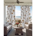 thumbnail image 3 of Brown Spring Floral Blackout Curtains for Bedroom 45 Inch Length 2 Panels Set, Flowers Leaves Elegant Pastoral Thermal Insulated Energy Saving Window Treatment Curtains Blackout Drapes 52"x45", 3 of 8