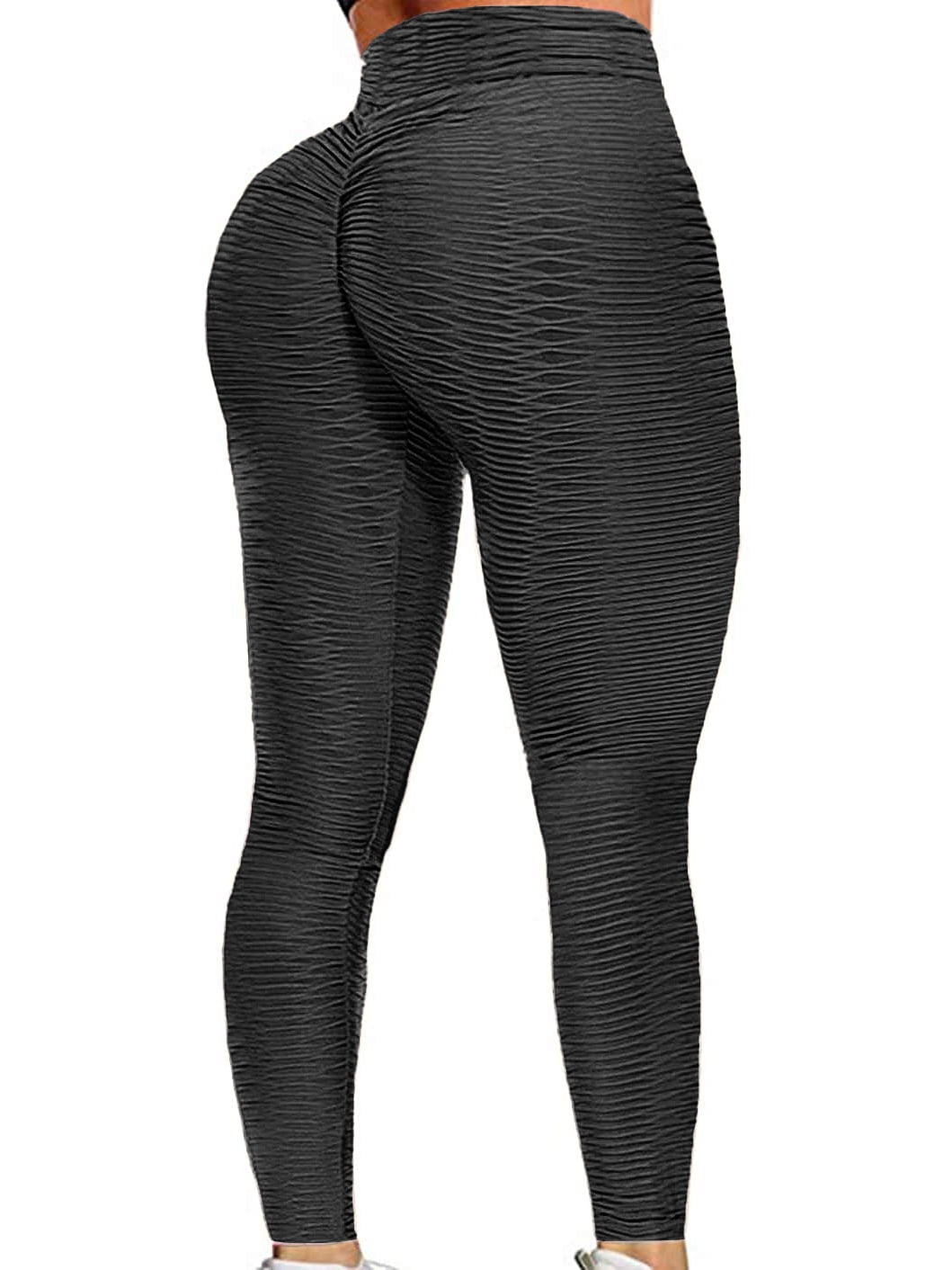 POTO Famous TIK Tok Leggings,Womens High Waist Yoga Pants Tummy Control Booty Leggings Butt Lift Peach Ripped Tights