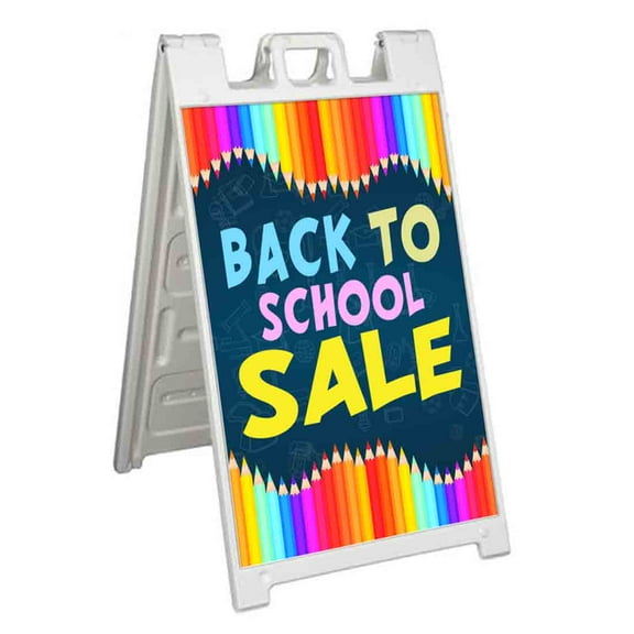 Back to School Special (24" X 36") Standard A-Frame Signicade, Includes Decal Applied To Stand