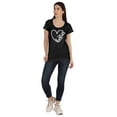 thumbnail image 5 of Inkmeso Womens Scoop Neck Besties Typographic BFF Friend Cotton Tee Tops, 5 of 9