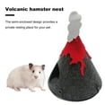 thumbnail image 4 of Hamster Nest Pet Play Space Hamster Tent Felt Rabbit House Large Cage Bedding Volcano Shape for Small Animals like Guinea Pigs and Hedgehogs, 4 of 7
