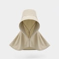 thumbnail image 1 of CUZIBR Women'S Summer Sun Hat Solid Color Adjustable Strap Large Wide Brim Beach Caps Foldable Cover Neck Flap Soft Top Travel Outdoor Vacation Uv Protection Hiking Fishing Hat,Beige,One Size, 1 of 7