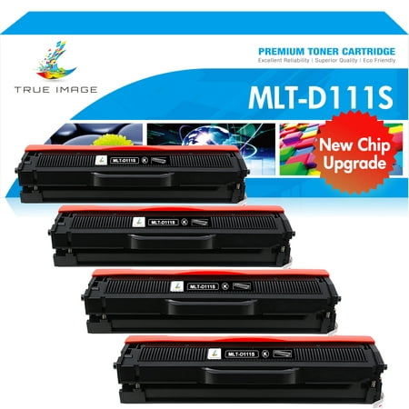 True Image 4-Pack Compatible Toner Cartridge for Samsung MLT-D111S 111S Xpress SLM2020W M2022W M2070FW M2024 M2026W Printer (Black)