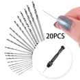 thumbnail image 1 of 20pcs mini drill bit set high speed steel micro drill, 1 of 1