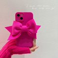 thumbnail image 1 of Funda de teléfono de silicona mate fluorescente para iphone 14, 12, 13 Pro Max, 11, X, XR, 7, 8 Plus, Se3, bonita funda protectora de cámara suave con lazo 3D Fivean unisex, 1 of 2