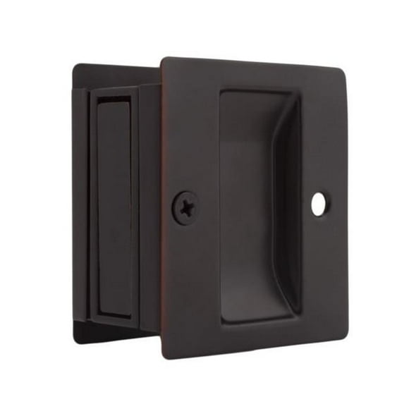 Weslock 00527X1X1 Rectangular Passage Pocket Door Lock with Adjustable Backset & Full Lip Strike, Oil Rubbed Bronze