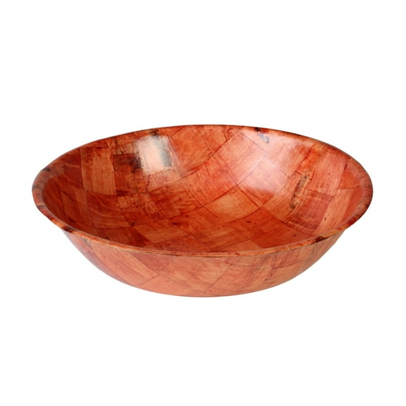 Excellante 16" x 4" woven wood bowl, comes in dozen