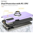 thumbnail image 6 of Entronix Case Designed for Apple iPhone 15 Pro Max Heavy Duty Case with Built-in Kickstand, Dual Layer Protection with Rotating Holder Ring, Sturdy Case for Apple iPhone 15 Pro Max, Purple, 6 of 6