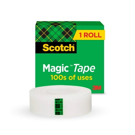 Scotch Magic Tape, Clear,  3/4 in. x 1,296 in., 1 Roll