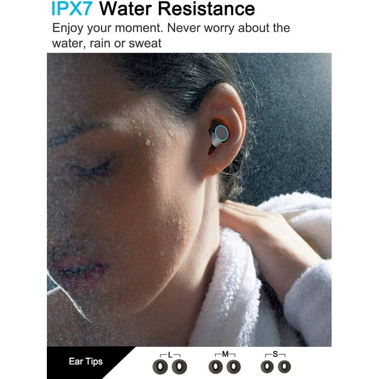 In ear Headphones Smart Power Bank Earbuds True Bluetooth Wireless Earbuds TWS V5.0 IPX7 Waterproof Soft Touch Earbuds