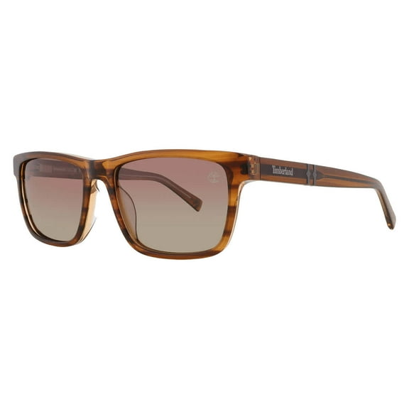 Timberland Polarized Brown Rectangular Men's Sunglasses TB00020 48H 55