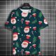 thumbnail image 3 of Camiseta divertida de Navidad para hombre, camiseta de Festival, patrón de Reno de Papá Noel, manga corta, cuello redondo, Tops Unisex, camisetas de verano, nuevo, 3 of 4
