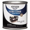 Rust-Oleum Latex Paint Indoor / Outdoor Semi Gloss Black 8 Oz Pack of 6